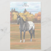 Graue Grulla Appaloosa Vierter Stallion Briefpapier (Vorderseite)