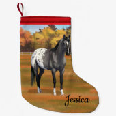 Graue Grulla Appaloosa Vierter Stallion Kleiner Weihnachtsstrumpf (Vorderseite)