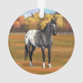 Graue Grulla Appaloosa Vierter Stallion Ornament (Rückseite)