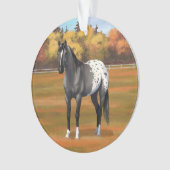 Graue Grulla Appaloosa Vierter Stallion Ornament (Vorderseite)