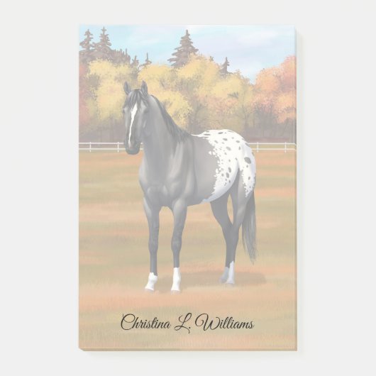 Graue Grulla Appaloosa Vierter Stallion Post-it Klebezettel (Vorderseite)