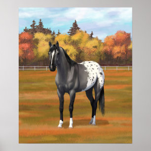 Graue Grulla Appaloosa Vierter Stallion Poster