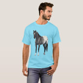 Graue Grulla Appaloosa Vierter Stallion T-Shirt (Vorne ganz)