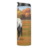 Graue Grulla Appaloosa Vierter Stallion Thermosbecher (Nach rechts gedreht)