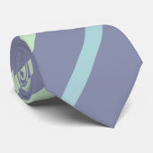 Graue, grüne, hellblaue Pastellstreifen Krawatte (Gerollt)