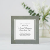 Graue grüne italienische Grunge Vintager Effekt Einladung (Stehend Vorderseite)