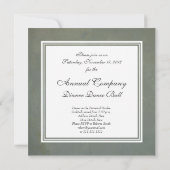 Graue grüne italienische Grunge Vintager Effekt Einladung (Rückseite)