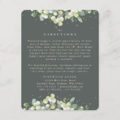 Graue grüne Snowberry+Eukalyptus Ausgereifte Richt Begleitkarte (Vorderseite)