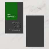 Graue grüne Streifen attraktive Charm Business Car Visitenkarte (Vorne/Hinten)