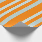 Graue, grüne Streifen auf orangefarbenen Streifen Geschenkpapier (Ecke)