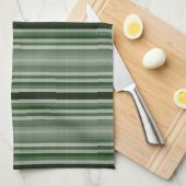 Graue grüne Streifen Geschirrtuch (Viertel Falte)