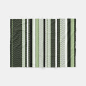 Graue, grüne, weiße Streifen. Fleecedecke (Vorderseite (Horizontal))