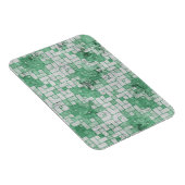 Graue, grüne Winkelformen Magnet (Rechte Seite)