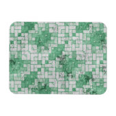 Graue, grüne Winkelformen Magnet (Horizontal)