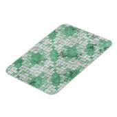 Graue, grüne Winkelformen Magnet (Linke Seite)