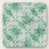 Graue, grüne Winkelformen Untersetzer (Vorderseite)