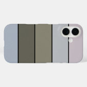 Graue Grüntöne und schwarze Streifen auf Aquarellp Case-Mate iPhone Hülle (Rückseite (Horizontal))