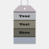 Graue Grüntöne und schwarze Streifen auf Aquarellp Geschenkanhänger (Vorderseite)