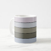 Graue Grüntöne und schwarze Streifen auf Aquarellp Kaffeetasse (Vorderseite Links)