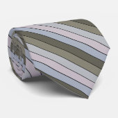 Graue Grüntöne und schwarze Streifen auf Aquarellp Krawatte (Gerollt)