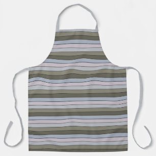 Graue Grüntöne und schwarze Streifen auf Aquarellp Schürze
