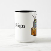 Graue Haar-Schinken-Radiobetreiber-Tasse fertigen Tasse (Zentrum)