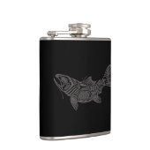 Graue Haida-Geist-Fische auf Schwarzem Flachmann (Rechts)