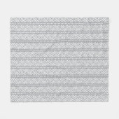 Graue Hand gezeichnetes Zickzack Muster Fleecedecke (Vorderseite (Horizontal))