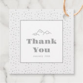 Graue, handGezeichnet Après Bébé Kinderdusche Geschenkanhänger (Rückseite)