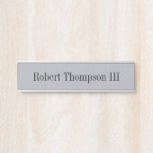 Graue hängende Wand-Schreibtisch-Tür-Namensschild Türschild (Vorderseite )