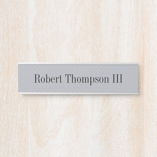 Graue hängende Wand-Schreibtisch-Tür-Namensschild Türschild (Vorderseite )