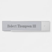 Graue hängende Wand-Schreibtisch-Tür-Namensschild Türschild (Vorderseite )