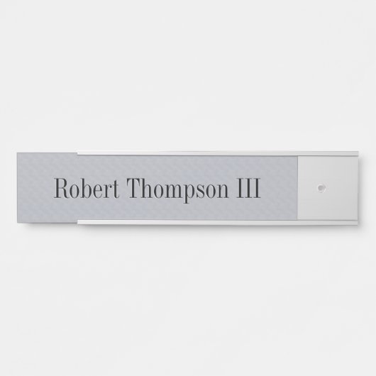 Graue hängende Wand-Schreibtisch-Tür-Namensschild Türschild (Vorderseite )