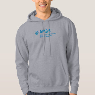 Graue Herrenhoodie mit AMBS-Logo Hoodie
