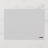 Graue Herz- und Tastentabelle Postkarte (Rückseite)