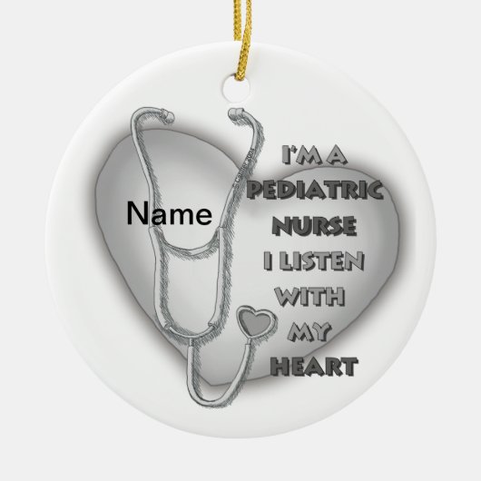 Graue Herzkrankheit Keramik Ornament (Vorne)