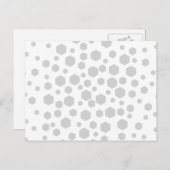 Graue Hexagons. Postkarte (Vorne/Hinten)