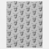 Graue Hipster-Ziege Fleecedecke (Vorderseite)