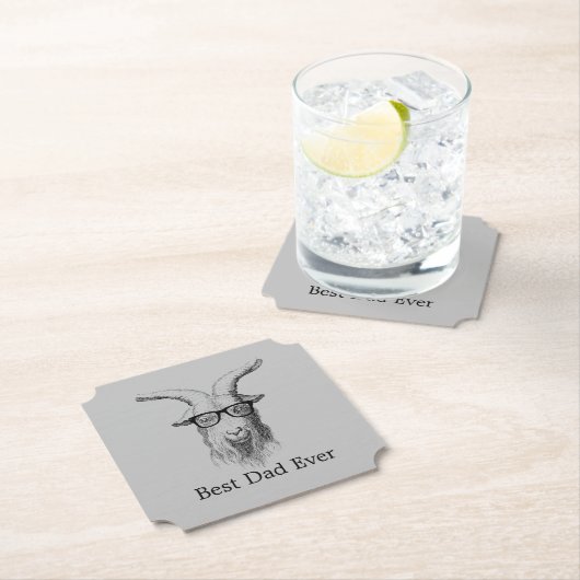 Graue Hipster-Ziege Untersetzer (Vor Ort)