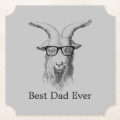 Graue Hipster-Ziege Untersetzer (Vorderseite)