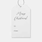 Graue Hirschform in Imitaten Glitzer Textur mit Te Geschenkanhänger (Rückseite)