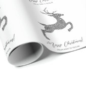 Graue Hirschform in Imitaten Glitzer Textur mit Te Geschenkpapier (Rolleneckpunkt)