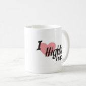 Graue Hochland-Pony-Cartoon-Tasse Kaffeetasse (VorderseiteRechts)