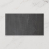 Graue Hochzeit im Chalkboard. Moderne, einfache Ta Platzkarte (Rückseite)