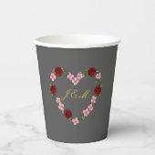 graue Hochzeit Pappbecher (Vorderseite)