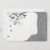 Graue Hochzeit und Hochzeit der Navy Einladung (Rückseite)