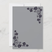 Graue Hochzeitseinladung / einfach & romantisch Einladung (Rückseite)