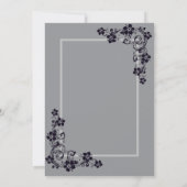 Graue Hochzeitseinladung / einfaches & romantische Einladung (Rückseite)