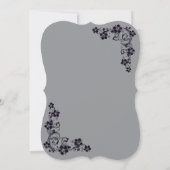 Graue Hochzeitseinladung / einfaches & romantische Einladung (Rückseite)