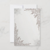 Graue Hochzeitseinladung mit Blumenelementen Einladung (Rückseite)